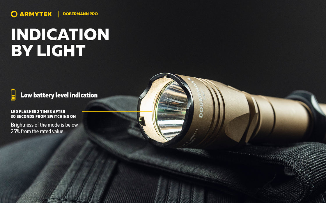 Armytek Dobermann Pro Magnet USB Warm (1400 Lumens) - Sand