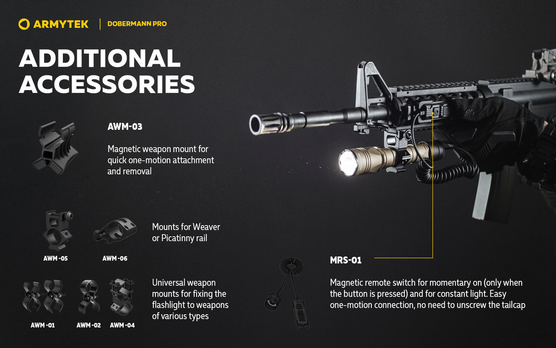 Armytek Dobermann Pro Magnet USB Warm (1400 Lumens) - Sand