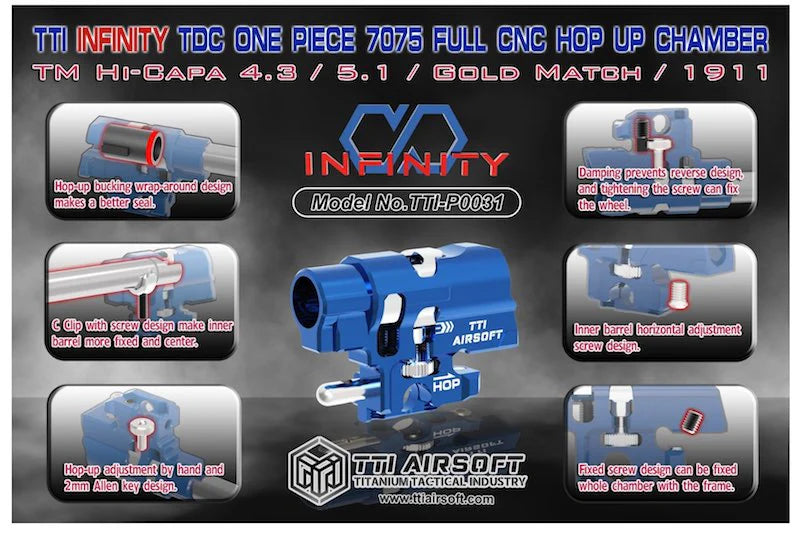 TTI Airsoft Infinity TM Hi Capa CNC TDC Hop Up Chamber