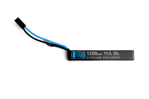 Titan 11.1V 1200mAh 25C LIPO Battery - Small Stick (Tamiya Connector)
