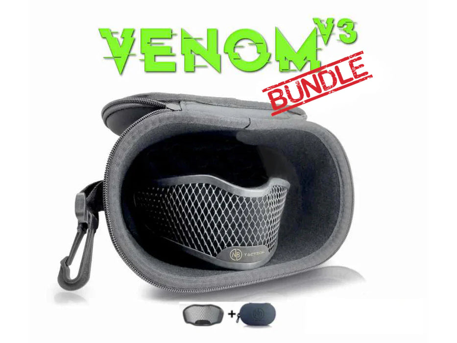 NB Tactical Venom V3 Face Mesh Mask - Black