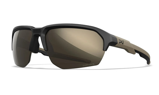 Wiley X WX JAKL Sunglasses - Tungsten Mirror Lens Tan & Black Frame