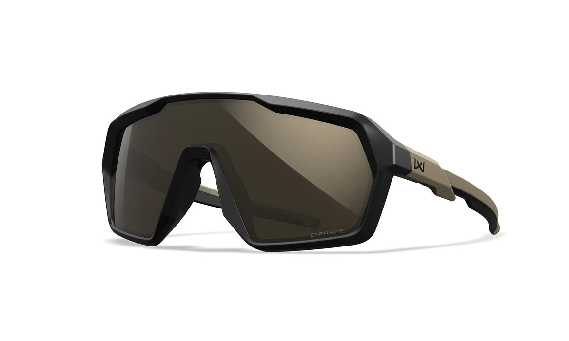 Wiley X WX Citadel Sunglasses - Tungsten Mirror Lens / Tan & Black Frame