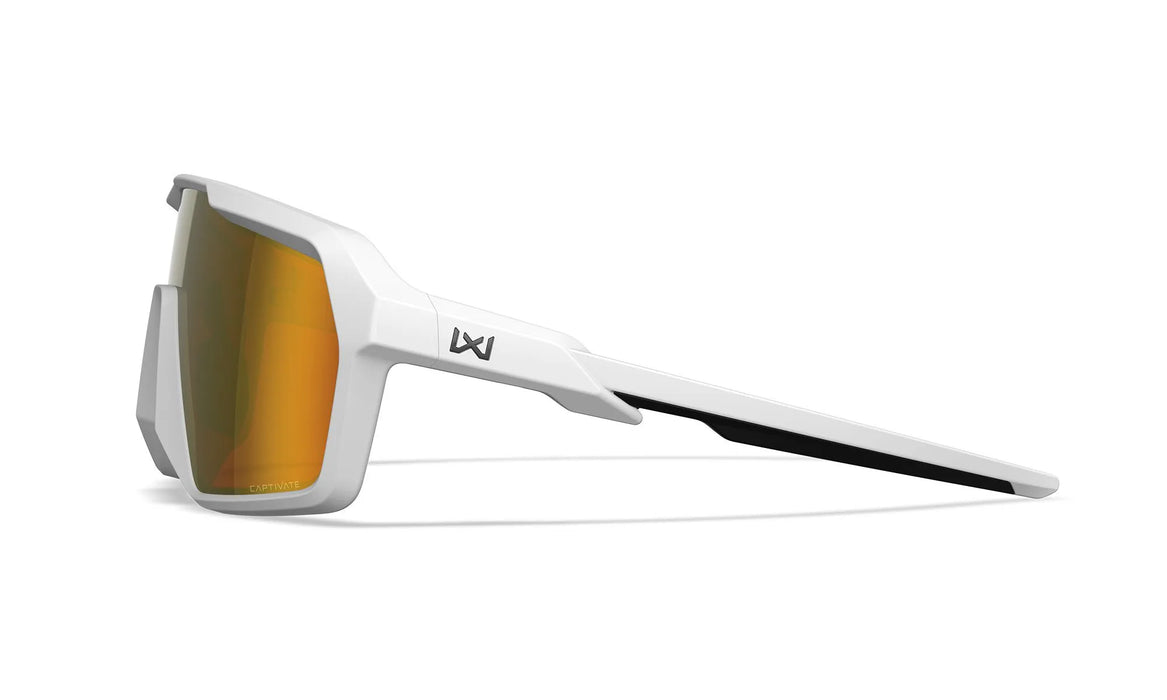 Wiley X WX Citadel Sunglasses - Red Mirror Lens / Polished White Frame