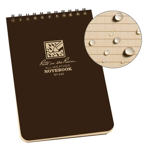 Rite in the Rain - Top Spiral All-Weather Notebook - Brown
