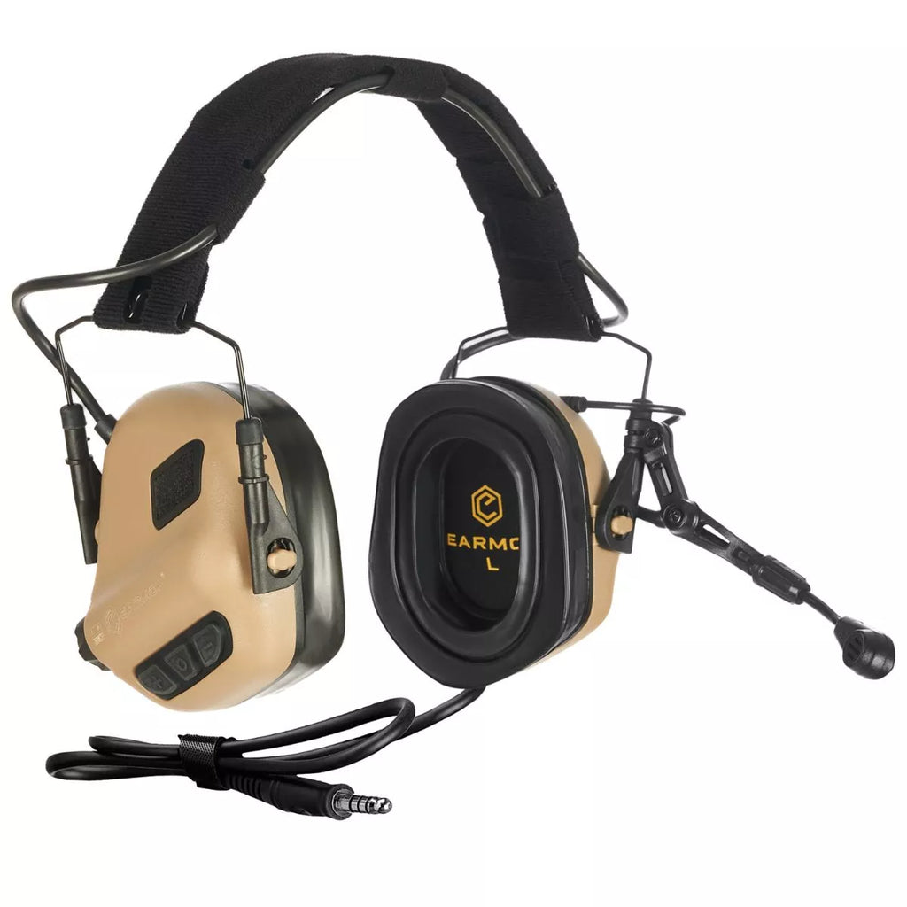 EARMOR M32 PLUS タンカラー アダプター付 Earmor M32 Plus Communication & Hearing Protector - Tan — AirsoftEire