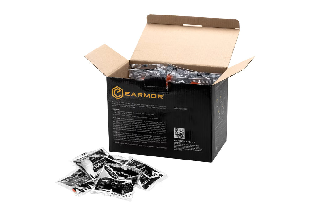 Earmor Max Defense NRR33 Ear Plugs - 60 Pairs