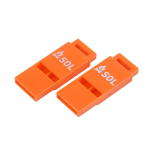 SOL Slim Rescue Howler Whistle - 2 Pack
