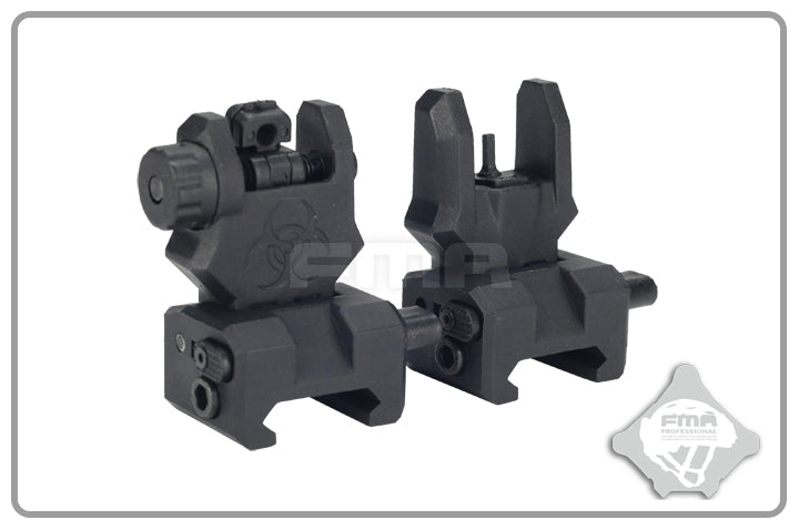 FMA Front & Rear Gen. 3 Foldable Sight - Black
