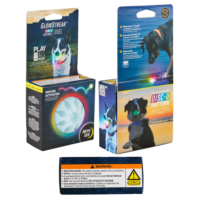Nite Ize GlowStreak LED Dog Ball - Disc-O