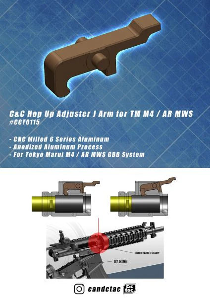 C&C Tac TM MWS GBBR Aluminum Hop Arm