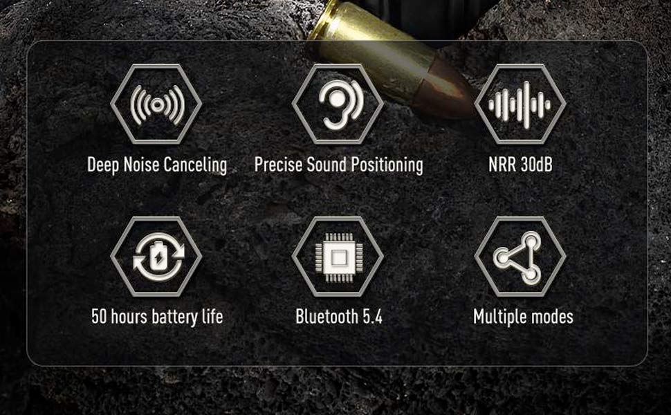 Earmor M20T Pro Bluetooth Hearing Protector Earbuds - Black