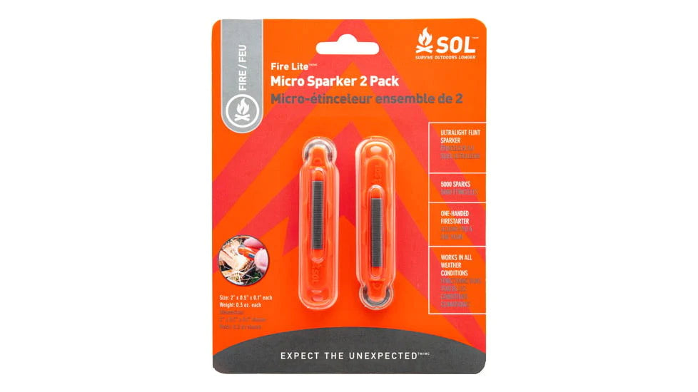 SOL Fire Lite Micro Sparker - 2 pack