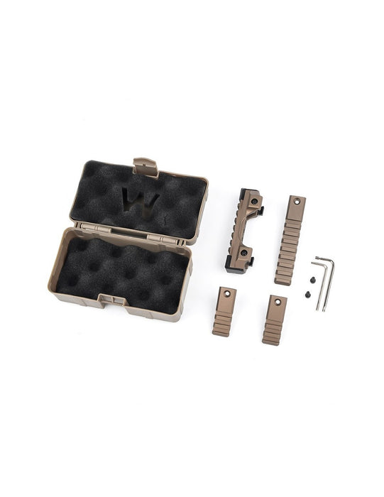 WADSN Picatinny Riser Mount for Red Dot w/ Magnifier & PEQ - Tan