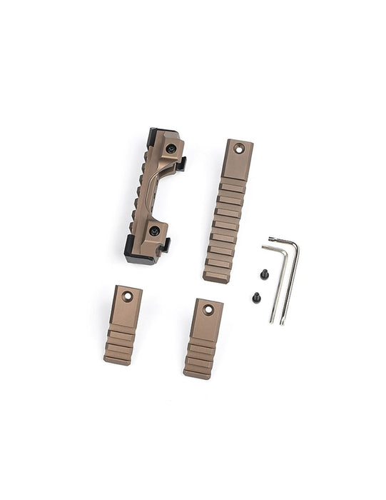 WADSN Picatinny Riser Mount for Red Dot w/ Magnifier & PEQ - Tan