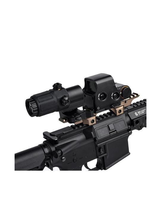 WADSN Picatinny Riser Mount for Red Dot w/ Magnifier & PEQ - Tan