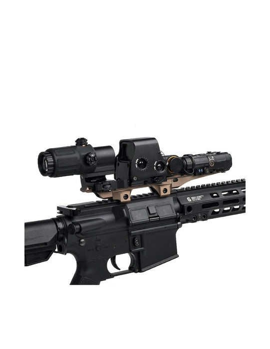 WADSN Picatinny Riser Mount for Red Dot w/ Magnifier & PEQ - Tan