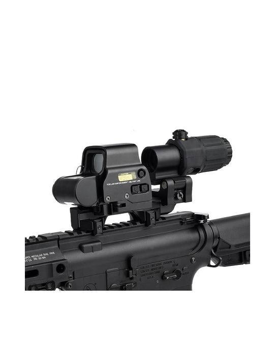 WADSN Picatinny Riser Mount for Red Dot w/ Magnifier & PEQ - Black