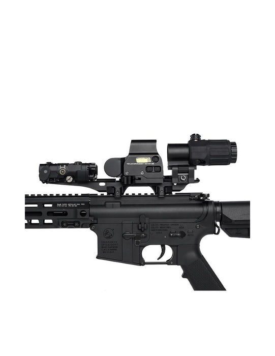 WADSN Picatinny Riser Mount for Red Dot w/ Magnifier & PEQ - Black