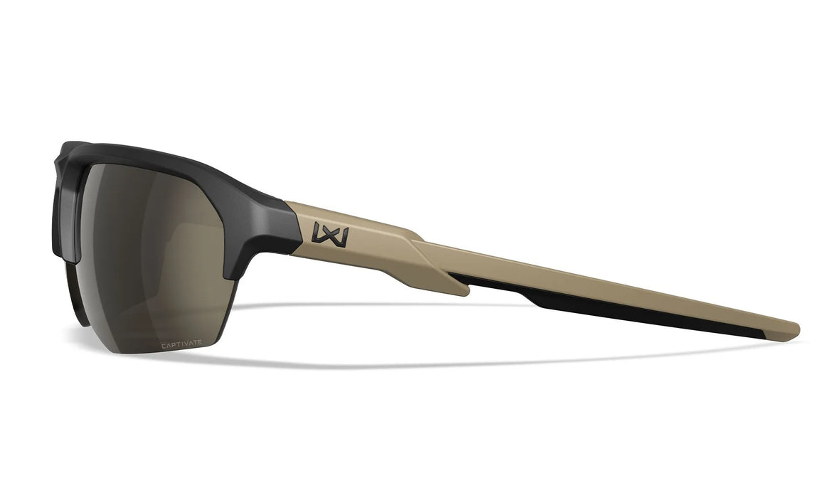 Wiley X WX JAKL Sunglasses - Tungsten Mirror Lens / Tan & Black Frame