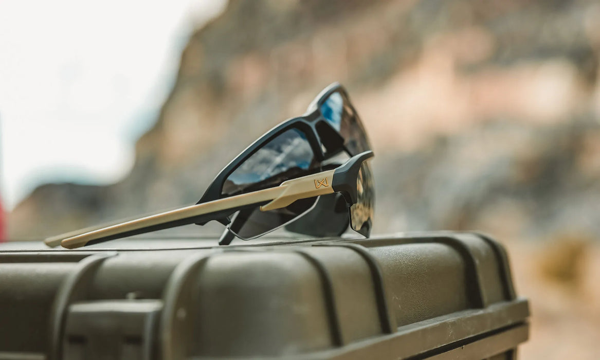 Wiley X WX JAKL Sunglasses - Tungsten Mirror Lens / Tan & Black Frame