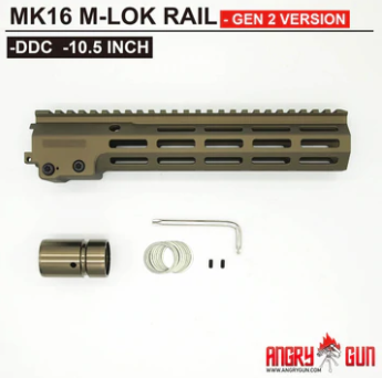 Angry Gun  MK16 M-LOK Rail 10.5" - Gen 2 Version - DDC