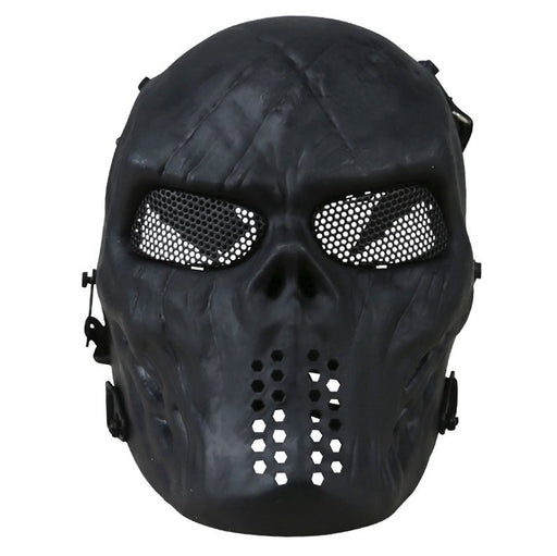 KombatUK Skull Mesh Mask - Black