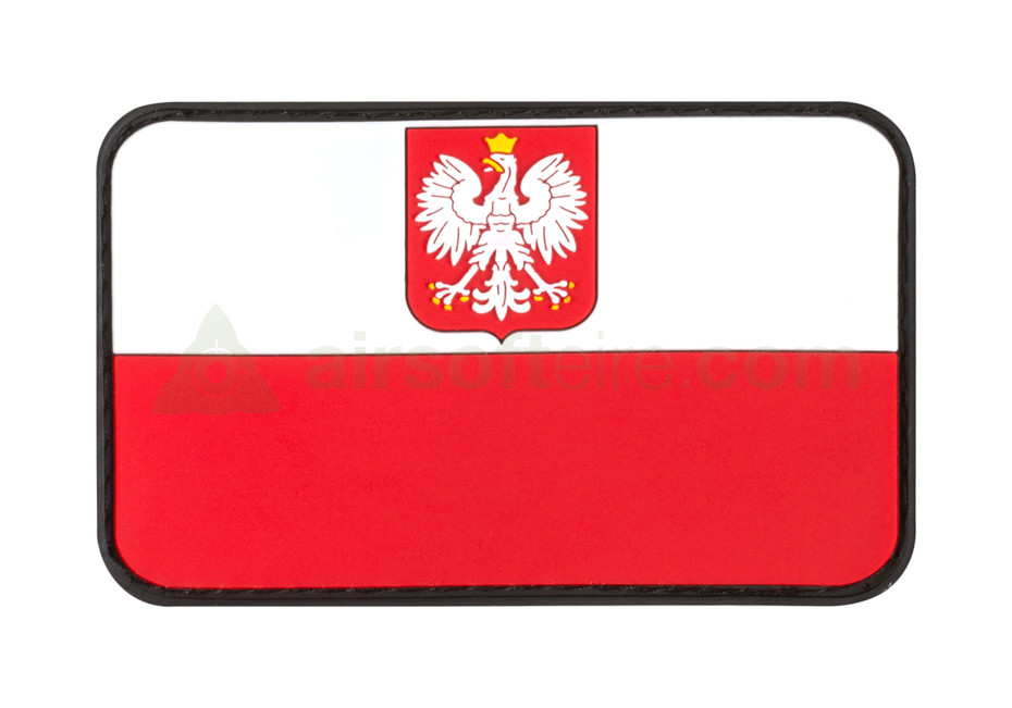 JTG 3D Rubber Polish Flag with Coat of Arms Patch