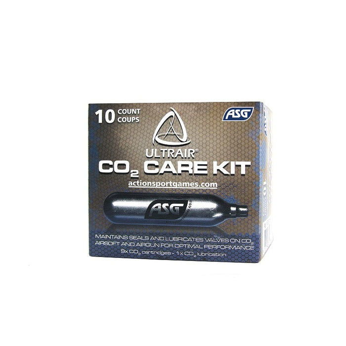 ASG Ultrair 12g CO2 Care Kit - (9 regular & 1 lubrication)