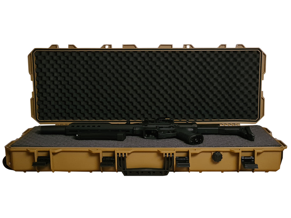 ASG Tactical Hard Rifle Case With Wheels - Tan - 100x35x14cm