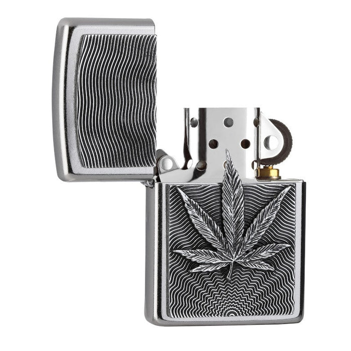 Zippo Hemp Leaf Emblem Lighter - 60000312