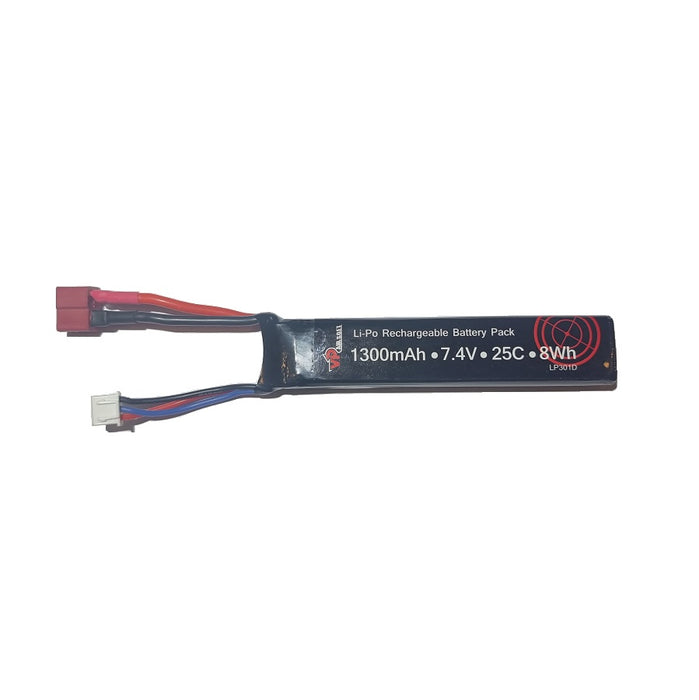 Vapex 7.4V 1300mAh 25C LIPO Battery - Small Stick (Deans Connector)