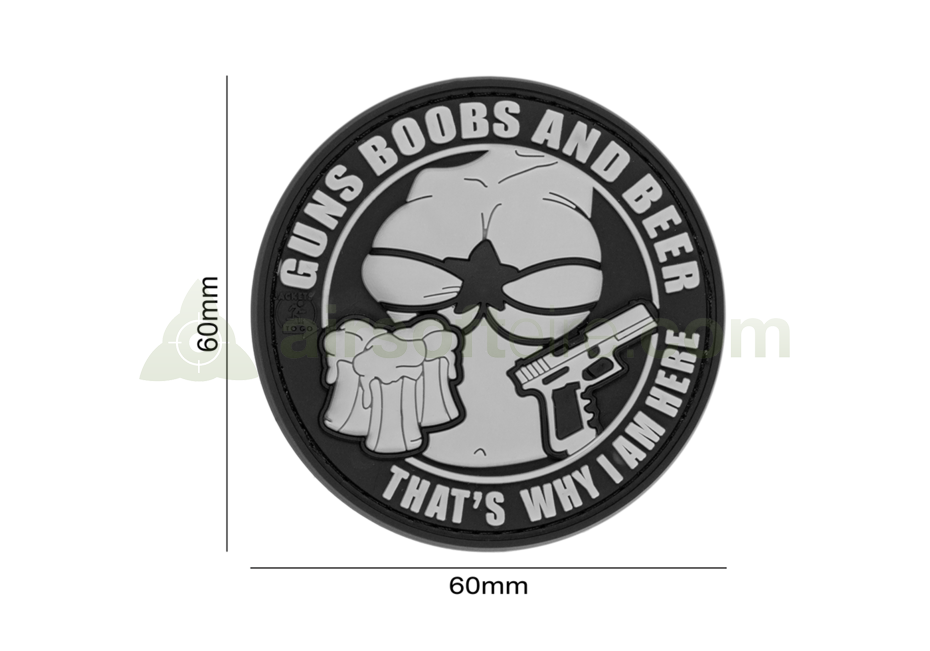 JTG 3D Rubber Guns, Boobs and Beer Patch - Swat
