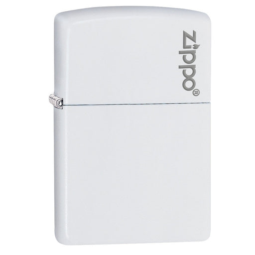 Zippo White Matte Zippo Logo Lighter - 60001270