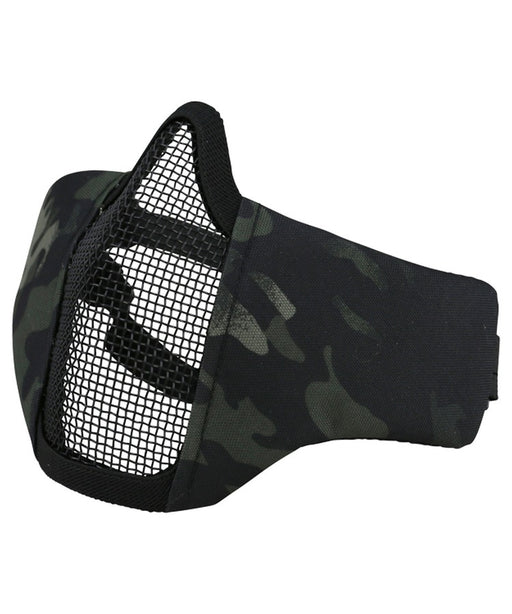 KombatUK Mesh Half Face Mask With Cheek Pads - BTP Multicam Black