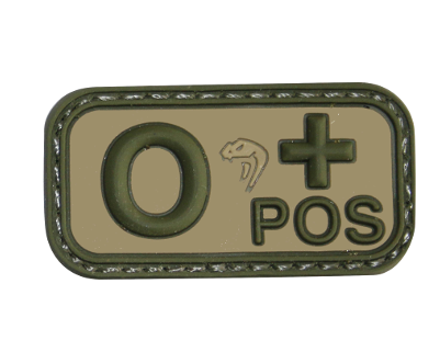 Viper Bloodtype O-POS patch - Olive Drab