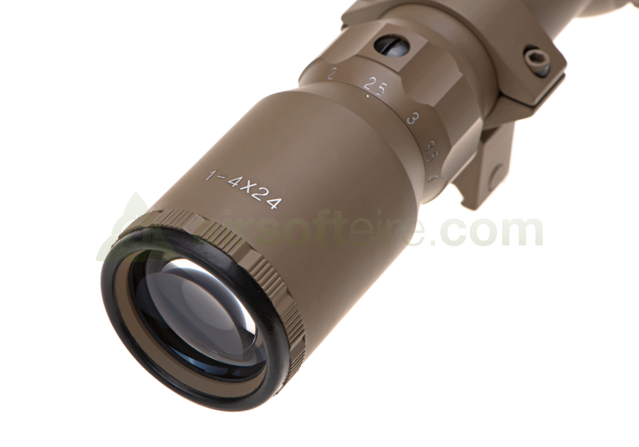Aim-O 1-4x24 Tactical Short Scope - Tan