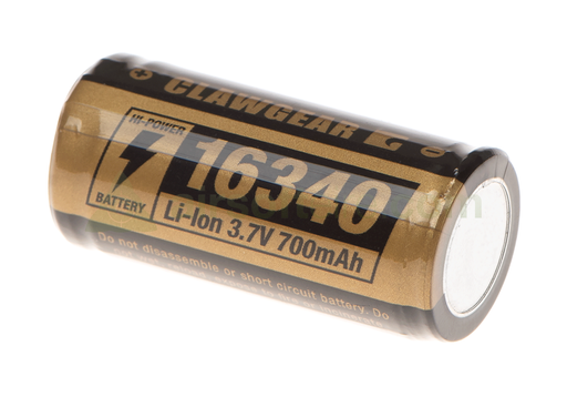 Clawgear 16340 3.7V Battery - 700mAh