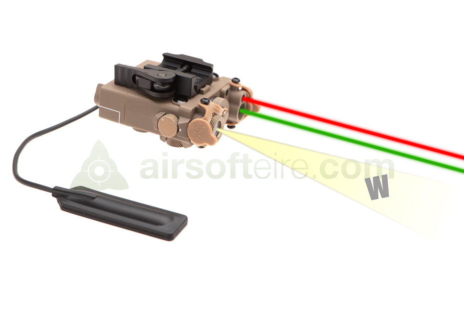 WADSN DBAL-A2 Illuminator / Laser Module Red + Green - Tan (Polymer)