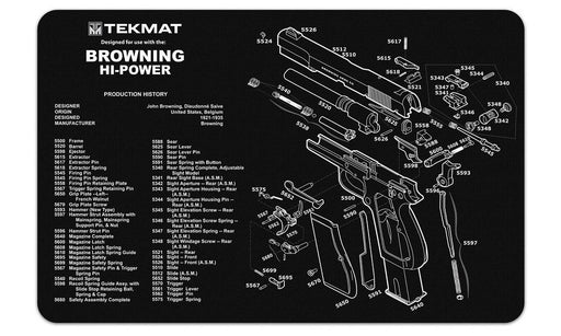 TekMat Browning Hi Power Exploded Work Mat