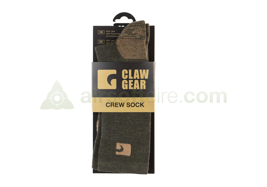 ClawGear Merino Crew Socks - Green