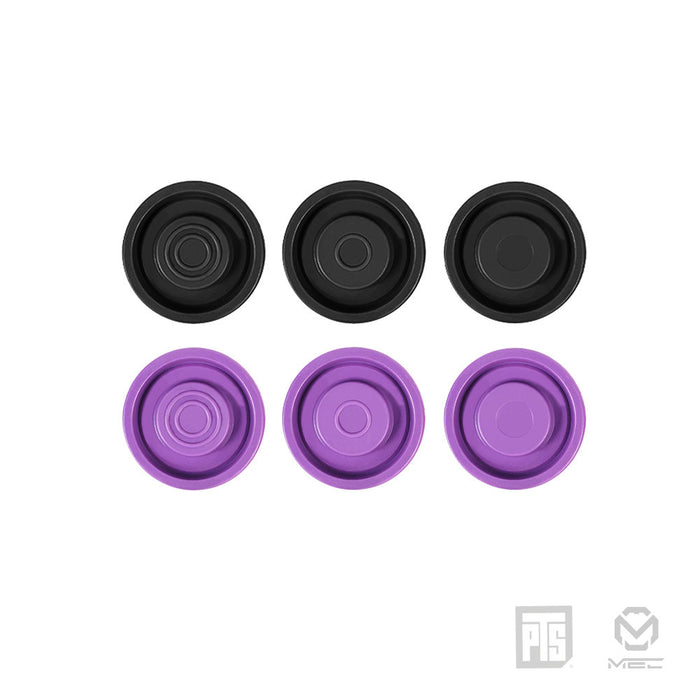 PTS/MEC - V Piston Head Set (6pack) - Black & Purple