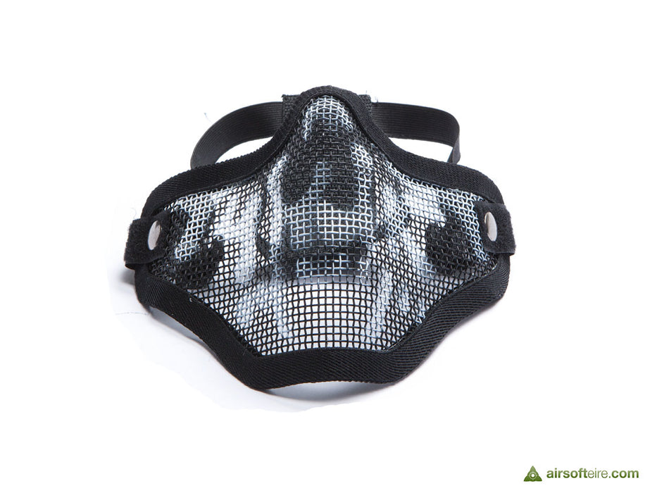 ASG Skull Print Mesh Half Face Mask - Black