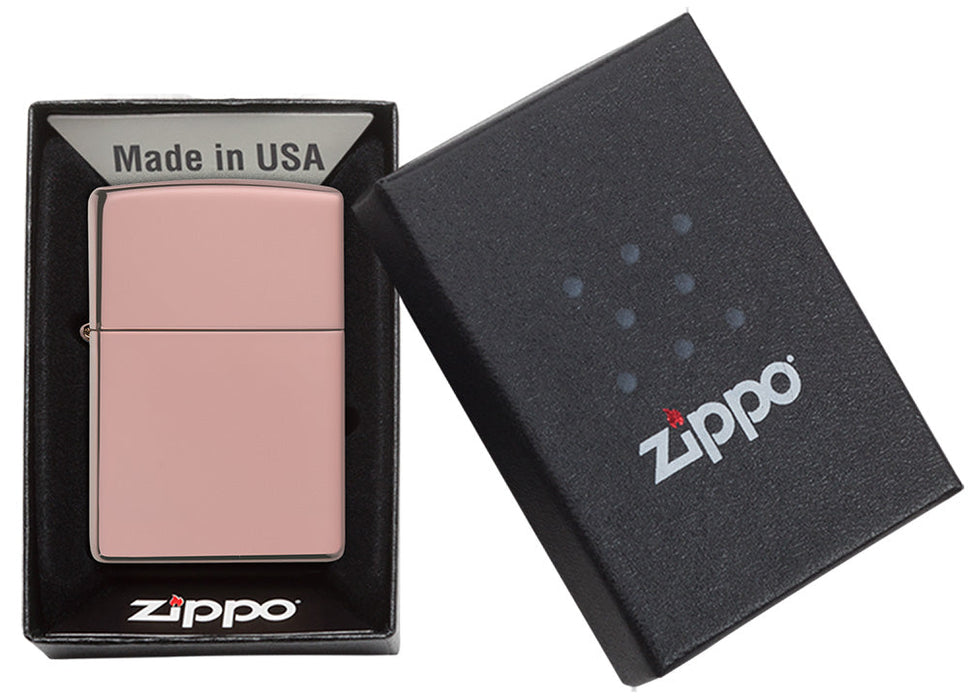 Zippo Regular High Polish Rose Gold Lighter - 60005212