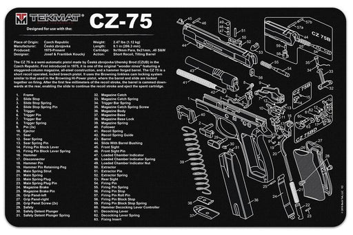 TekMat CZ-75 Exploded Work Mat