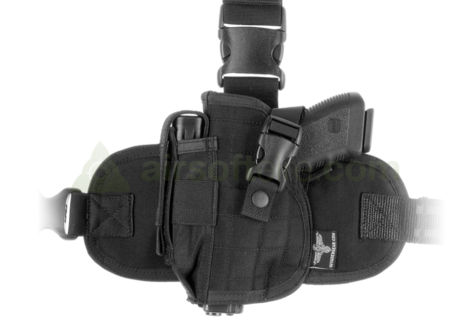 Invader Gear Left Handed Dropleg Holster for M92,G17,1911 - Black
