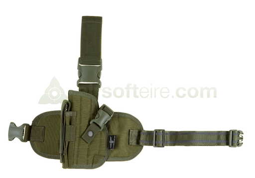 Invader Gear Left Handed Dropleg Holster for M92, G17, 1911 - OD