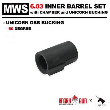 Angry Gun 6.03mm 370mm Carbon Steel Inner Barrel/Hop Chamber/Rubber Set for MWS