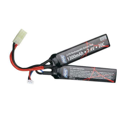 ASG 7.4V 1300mAh 25C LIPO Battery - Sticks