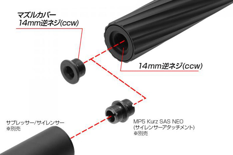 Laylax Fluted Outer Barrel for VSR-10 Series